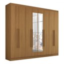 Ver imagem 3 de Guarda-roupa Casal Ele e Ela 8 Portas 8 Prateleiras com Espelho - Panorama Móveis