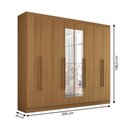 Ver imagem 4 de Guarda-roupa Casal Ele e Ela 8 Portas 8 Prateleiras com Espelho - Panorama Móveis