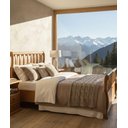 Ver imagem 2 de Cama Maciça 1,30 X 1,90 - Madeira Maciça - Móveis de Gramado - ( Cor Marrom )