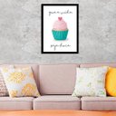 Ver imagem 2 de Quadro CupCake - Que a Vida Seja Doce 33x24cm - com vidro:Madeira branca