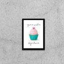 Ver imagem 1 de Quadro CupCake - Que a Vida Seja Doce 33x24cm - com vidro:Madeira branca