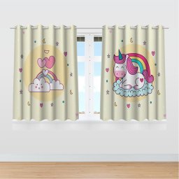 Cortina Infantil Unicórnio 2,60m X 1,50m Tecido Premium - 2