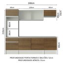 Ver imagem 6 de Armário de Cozinha Topazio com Balcão e Tampo Branco Rustic