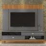 Rack Bancada Michigan com Painel Malibu Cinza/Tauari Ripado para TV até 75” - Lukaliam Móveis - 2