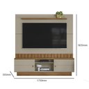 Ver imagem 2 de Estante Painel Home Florianópolis 1 Porta 1 Prateleira MDP-MDF 175cm Amêndoa