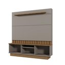 Ver imagem 5 de Estante Painel Home Florianópolis 1 Porta 1 Prateleira MDP-MDF 175cm Amêndoa