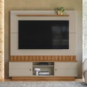 Ver imagem 1 de Estante Painel Home Florianópolis 1 Porta 1 Prateleira MDP-MDF 175cm Amêndoa