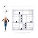 Ver imagem 3 de Guarda Roupa Casal Versalles 2 Portas 6 Gavetas Branco Absoluto Semi Fosco - Zanzini