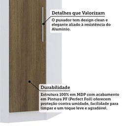 Guarda Roupa de Canto Diagonal Modulado 70cm 1 Porta Alpes Luciane Móveis - 4 Guarda Roupa de Canto Diagonal Modulado 70cm 1 Porta Alpes Luciane Móveis - 4