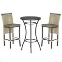 Ver imagem 1 de Mesa Bistrô e 2 Banquetas Roma Preta Corda Náutica Estofado 8 Trama Original
