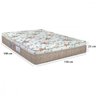 Colchao Queen Ortopedico Eps D45 158x198x25 Bege com Branco Floral Laranja Portobel Bege com Branco - 2