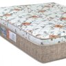 Colchao Queen Ortopedico Eps D45 158x198x25 Bege com Branco Floral Laranja Portobel Bege com Branco - 3
