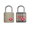 Cadeado com Chave de 25mm Xadrez Cinza Misto Tsa Twinpack Papaiz - 1