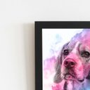 Ver imagem 2 de Quadro Cachorro Beagle Tinta Aquarela Moldura 30x40cm
