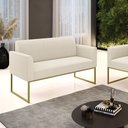 Ver imagem 2 de Sofá 2 Lugares Namoradeira Industrial Dourado Marisa Bouclê D03 - D’Rossi