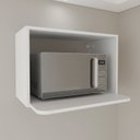 Ver imagem 7 de Nicho Aéreo Multiuso Forno Microondas e Elétrico 60cm Tm1319 Mdf Grazi Branco