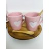 Caneca rosa coracao vazado 80ml - 4