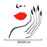 Adesivo Decorativo Parede Mãos e Boca Sexy - 2