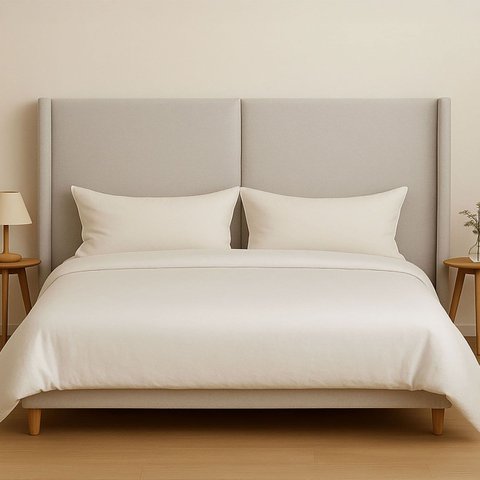 Cabeceira Cama King 210 Cm Estofada Tecido Linho Editável Cor:linho Philips Alumínio