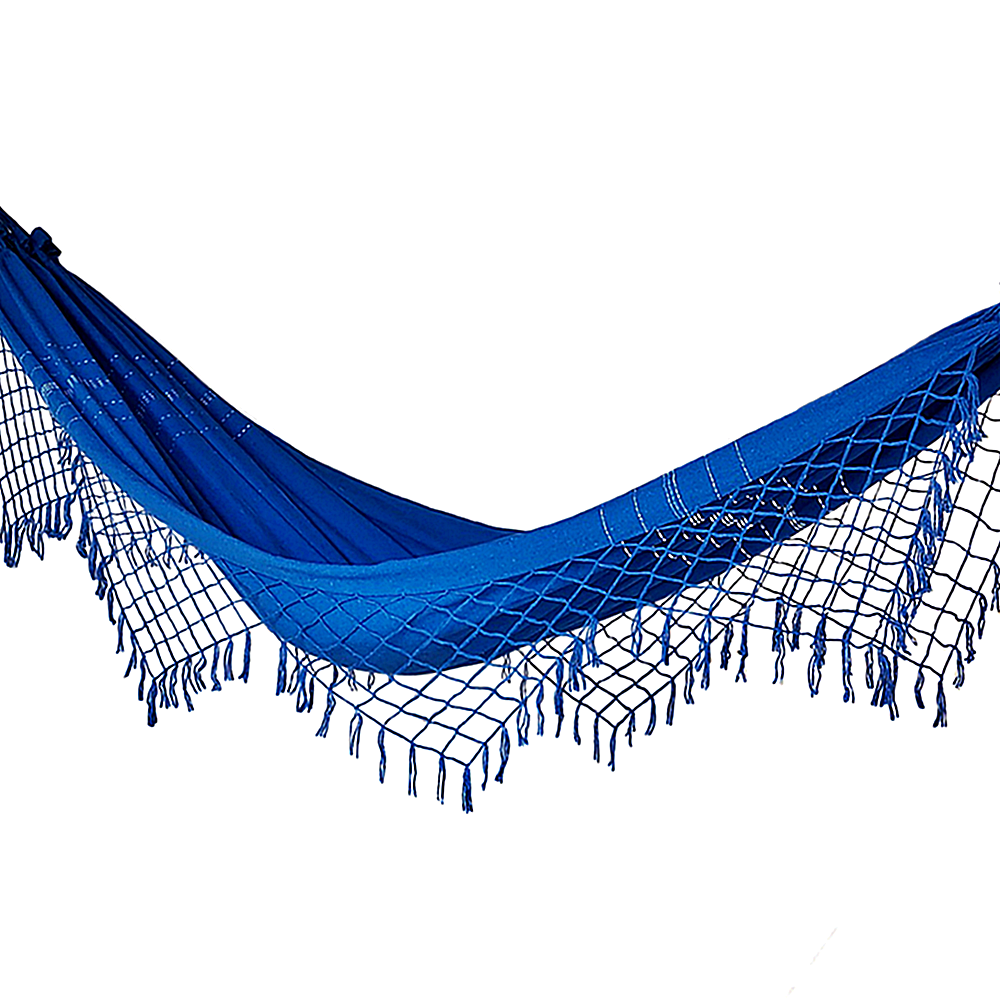 Rede de Dormir Casal Balanço de Algodão Reforçada 3,80m x 1,50m Varias Cores:Azul Royal - 2