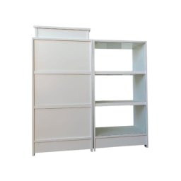 Balcão Caixa + Vitrine Expositor Atendimento Lojas e Comércios 100% Mdf Branco - Suprema Móveis - 1