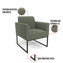Ver imagem 4 de Namoradeira e 2 Poltronas Industrial Preto Marisa Bouclê Pistache D03 - D’Rossi