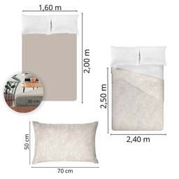 Jogo de Cama Queen Size 200 Fios Fiori - Lívia (7605) - 5
