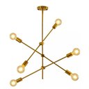 Ver imagem 6 de Lustre Pendente Sputnik Luminária de Teto Ipanema Moderno Iuminação Sala de Estar Articulável Quarto