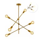 Ver imagem 1 de Lustre Pendente Sputnik Luminária de Teto Ipanema Moderno Iuminação Sala de Estar Articulável Quarto