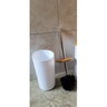 Escova Sanitária Bambu Banheiro Lavabo Limpeza Escovinha:Branco - 8