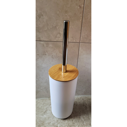 Escova Sanitária Bambu Banheiro Lavabo Limpeza Escovinha:Branco - 7