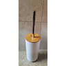 Escova Sanitária Bambu Banheiro Lavabo Limpeza Escovinha:Branco - 7