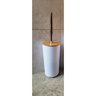 Escova Sanitária Bambu Banheiro Lavabo Limpeza Escovinha:Branco - 5