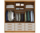 Ver imagem 3 de Guarda Roupa Casal Chicago 3 Portas 9 Gavetas S/Espelho Tcil Cinamomo/Off White