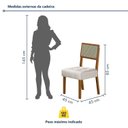 Ver imagem 2 de Kit de 2 Cadeiras para Sala de Jantar Pés em Madeira Maciça Liz Bege/Cinamomo/Veludo Palha