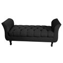 Ver imagem 1 de Divã Recamier Barcelona - 1,50 Suede - Preto