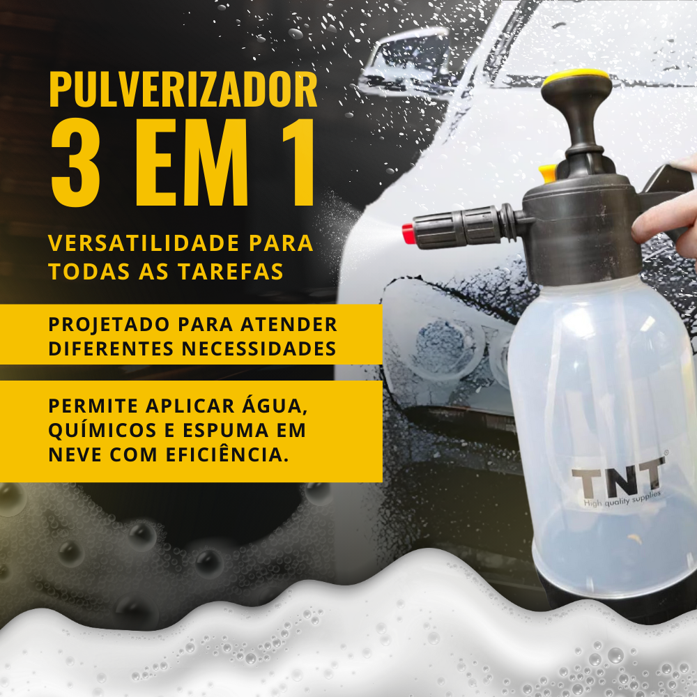 Snow Foam Manual Pulverizador Espuma em Neve 2 Litros 3 em 1 Tnt - 2