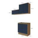 Ver imagem 4 de Lavanderia Modulada Kappesberg Celeste 3 Peças Nogueira/azul 160cm