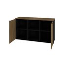Ver imagem 5 de Armário Baixo com 02 Portas e Nicho 75x135x42cm Wlab135 Preto Tx com Vermont Oak