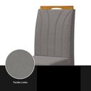 Ver imagem 7 de Conjunto Mesa de Jantar 90x90 Mdf e 4 Cadeiras Blend Linho - Cinza Escuro