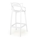 Ver imagem 5 de Kit 3 Banqueta Alta Allegra com Encosto Design Cozinha/bancada - Branco