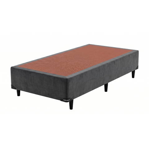 Base Sommier Camurça Solteiro 78x188x36cm Ortobom Cinza