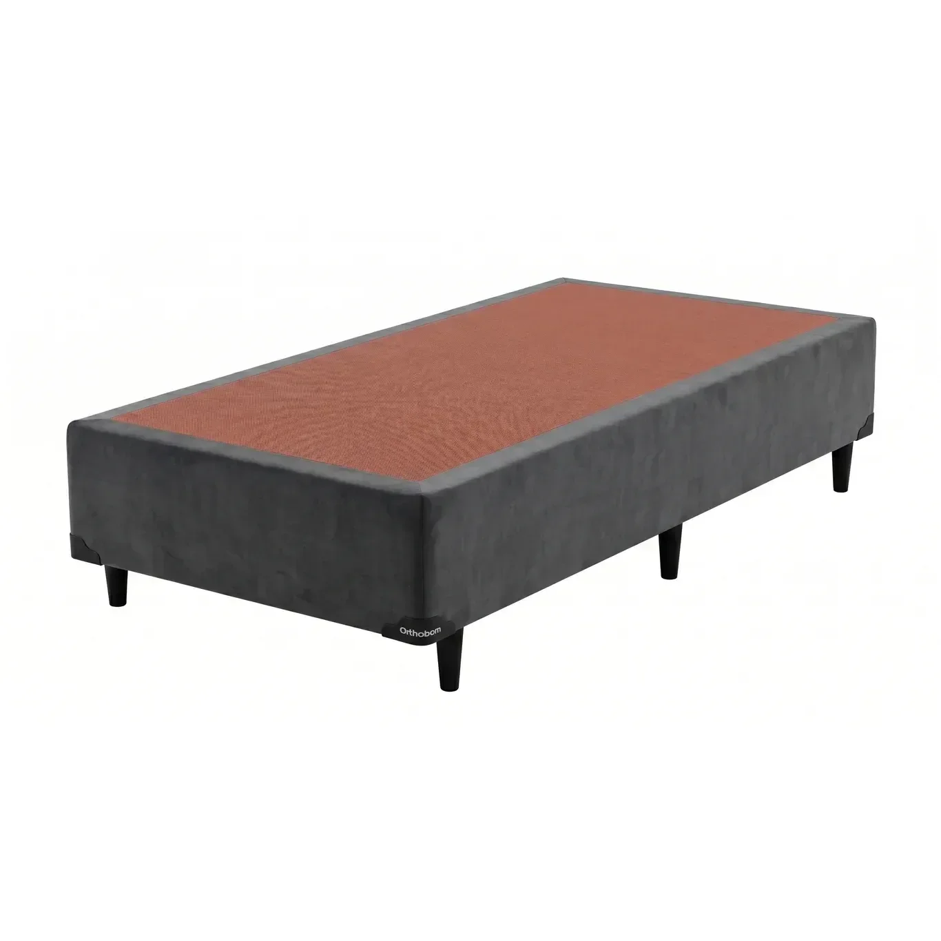 Base Sommier Camurça Solteirão 108x198x36cm Ortobom Cinza