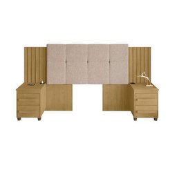 Cabeceira Expansível Suiça Ii Cinamomo com Capitonê Pena Caramelo - Rv Móveis - 2