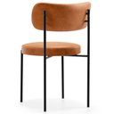 Ver mais imagens de Cadeira Decorativa Estofada para Sala de Jantar Louise L02 Couríssimo Canela - Lyam Decor