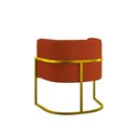 Ver imagem 6 de Kit 2 Poltronas + Sofá 2 Lugares Base de Metal Gold Balaqui Terracota