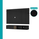 Ver mais imagens de Conjunto Rack e Painel para TV 160cm e 180cm MDP Preto Móveis Carraro