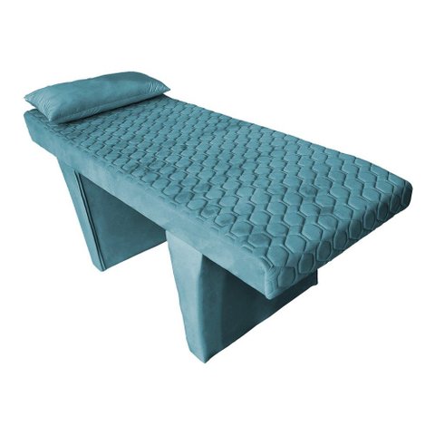 Maca Estética Capitonê Matelassê Reta 80cm Slk Decor Azul Turquesa