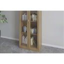 Ver mais imagens de Cristaleira Sala Me-4189 c/2 Portas de Vidro e 3 Prateleiras Amêndoa/Branco Tecnomobili