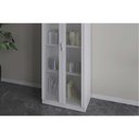 Ver imagem 7 de Cristaleira Sala Me-4189 c/2 Portas de Vidro e 3 Prateleiras Amêndoa/Branco Tecnomobili